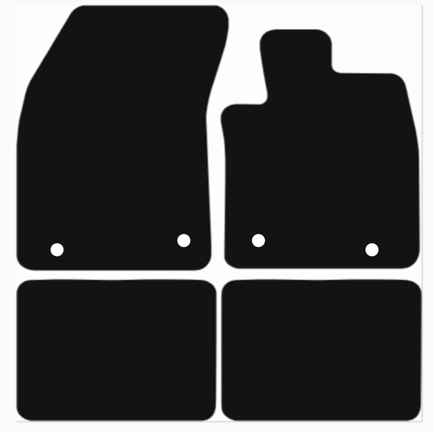 Premium Tailored Car Mat for FORD Focus 2018-2023 Front & Rear, Anti-Slip, All-Weather Car Mats, Easy to Clean Custom Fit 4-Pieces Set
