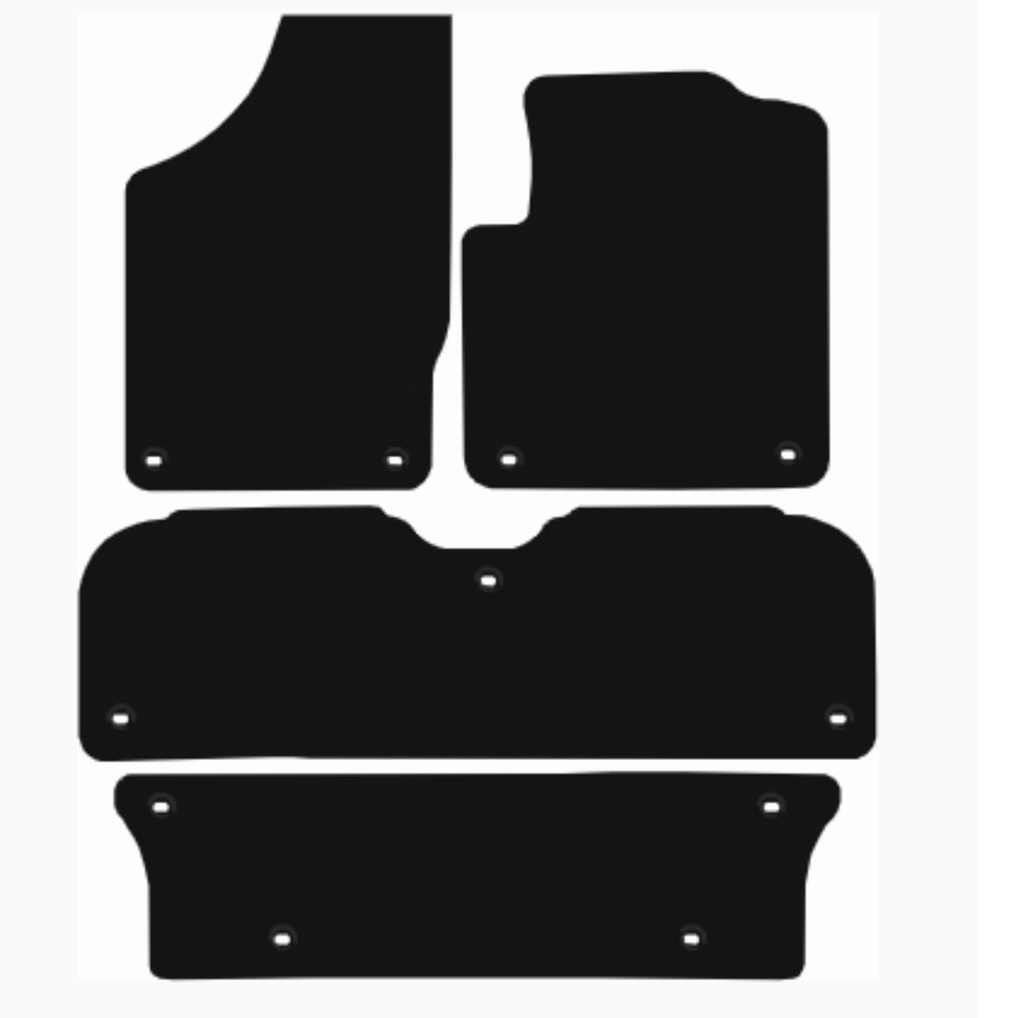 Premium Tailored Car Mat for FORD Galaxy 1995-2006 with 11 fixings Front & Rear, Anti-Slip, All-Weather Car Mats, Easy to Clean Custom Fit 4-Pieces Set