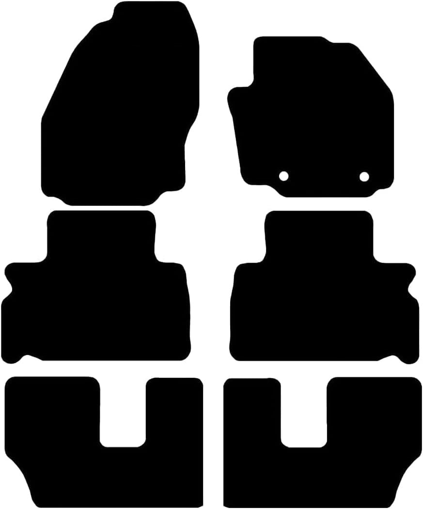 Premium Tailored Car Mat for FORD Galaxy Taxi Version 2006-2014 Front & Rear, Anti-Slip, All-Weather Car Mats, Easy to Clean Custom Fit 6-Pieces Set