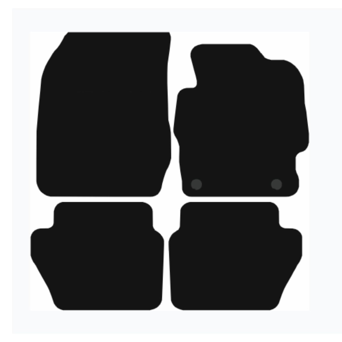 Premium Tailored Car Mat for FORD KA Plus 2014-2020 Front & Rear, Anti-Slip, All-Weather Car Mats, Easy to Clean Custom Fit 4-Pieces Set