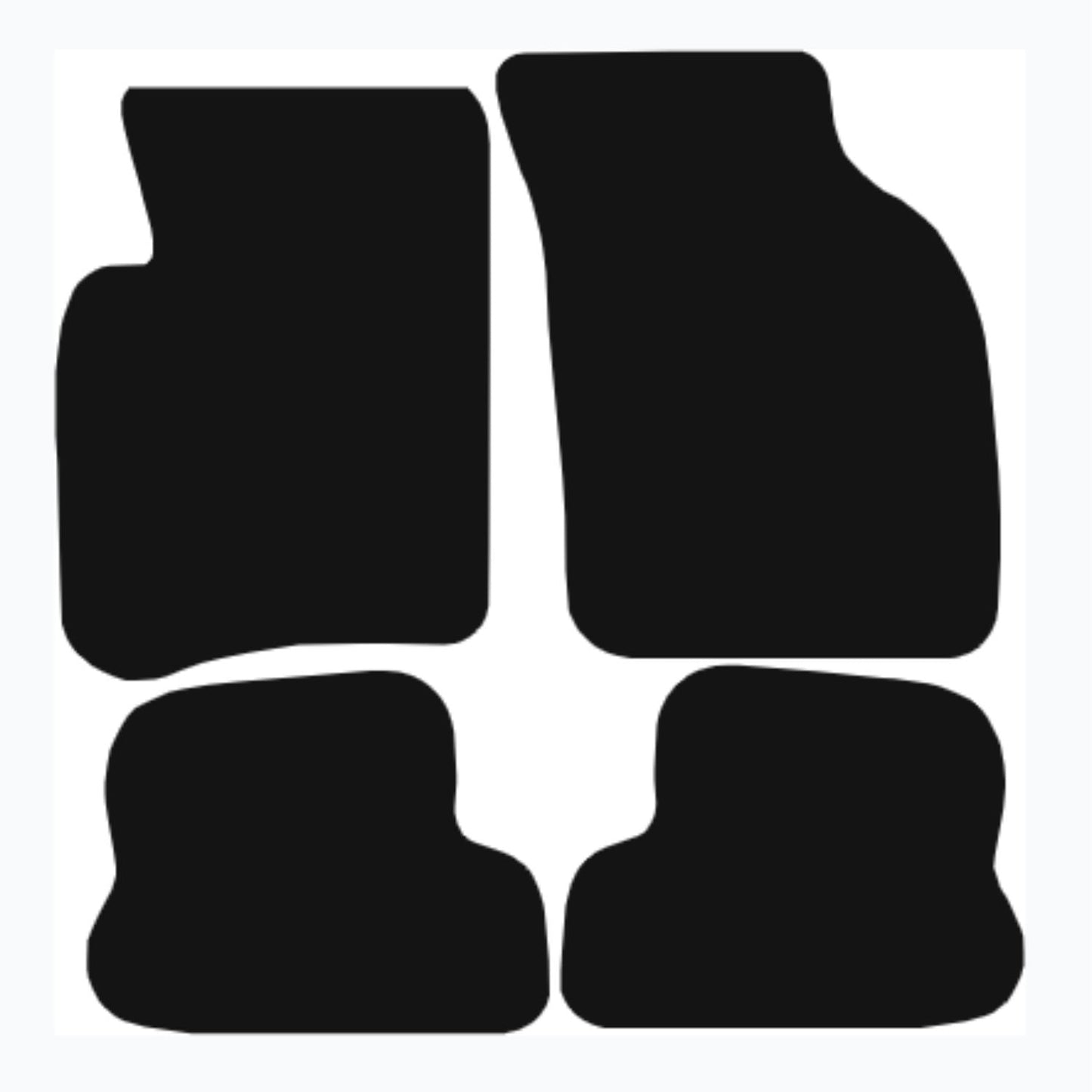 Premium Tailored Car Mat for FORD Ka 1996-2008 Front & Rear, Anti-Slip, All-Weather Car Mats, Easy to Clean Custom Fit 4-Pieces Set