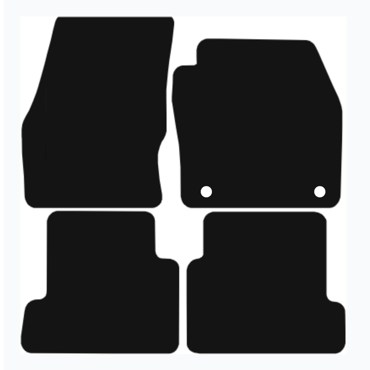 Premium Tailored Car Mat for FORD Kuga 2013-2015 Front & Rear, Anti-Slip, All-Weather Car Mats, Easy to Clean Custom Fit 4-Pieces Set