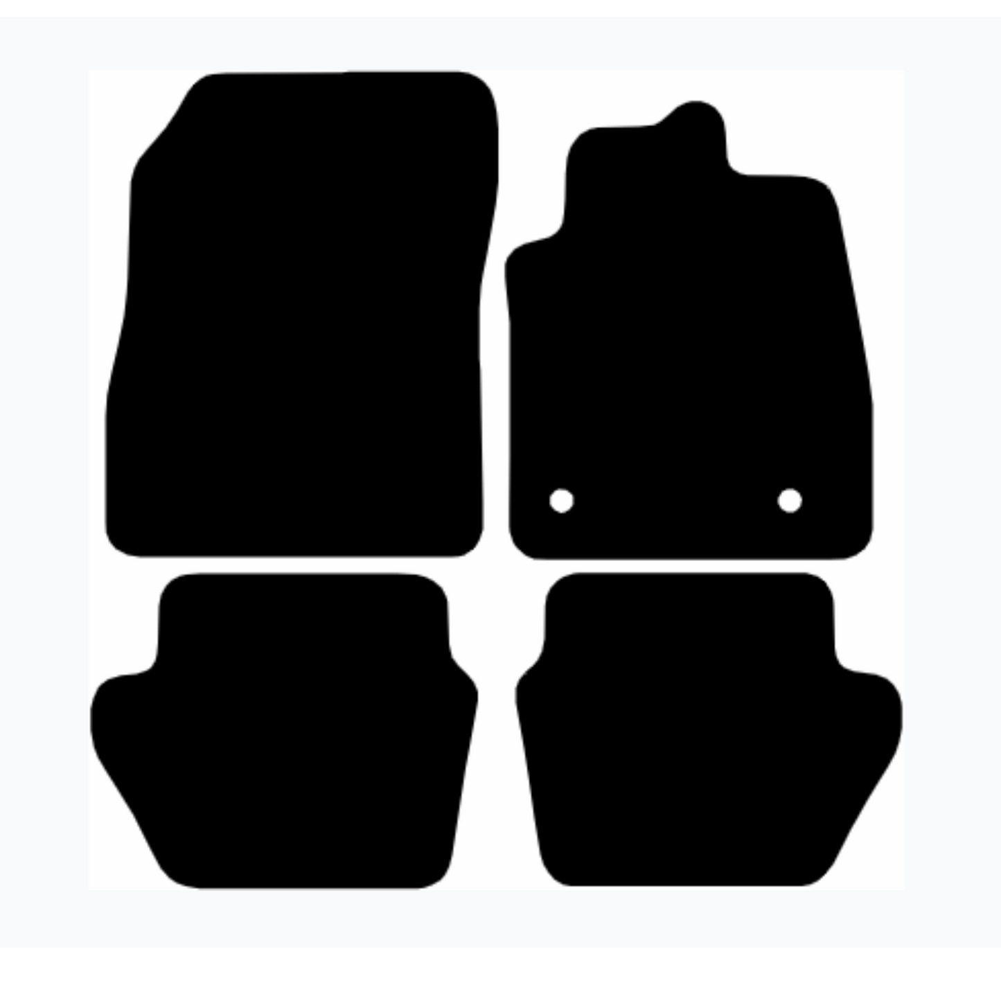 Premium Tailored Car Mat for FORD PUMA 2020-ON SUV MILD HYBRID Front & Rear, Anti-Slip, All-Weather Car Mats, Easy to Clean Custom Fit 4-Pieces Set