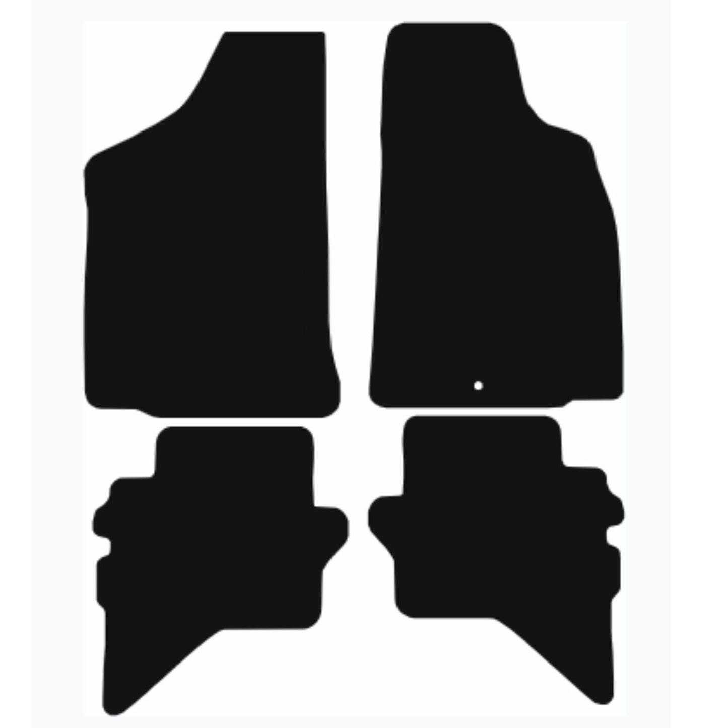 Premium Tailored Car Mat for FORD Ranger 1998-2006 DOUBLE CAB Front & Rear, Anti-Slip, All-Weather Car Mats, Easy to Clean Custom Fit 4-Pieces Set