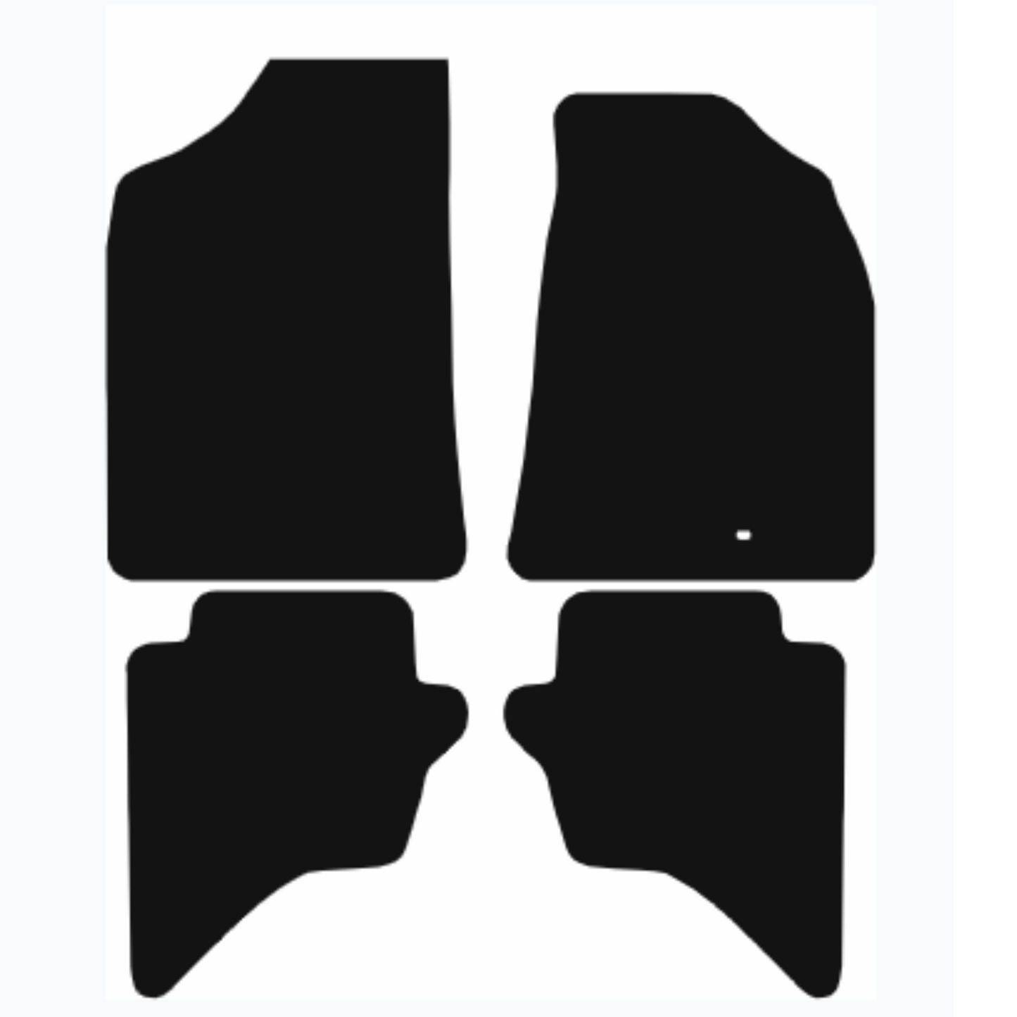 Premium Tailored Car Mat for FORD Ranger 2006-2012 Double Cab Front & Rear, Anti-Slip, All-Weather Car Mats, Easy to Clean Custom Fit 4-Pieces Set