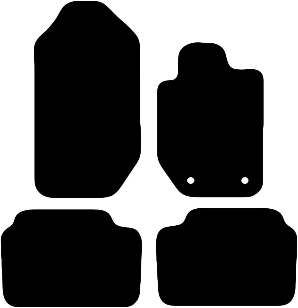 Premium Tailored Car Mat for FORD Ranger 2012-Onwards SUPERCAB Front & Rear, Anti-Slip, All-Weather Car Mats, Easy to Clean Custom Fit 4-Pieces Set