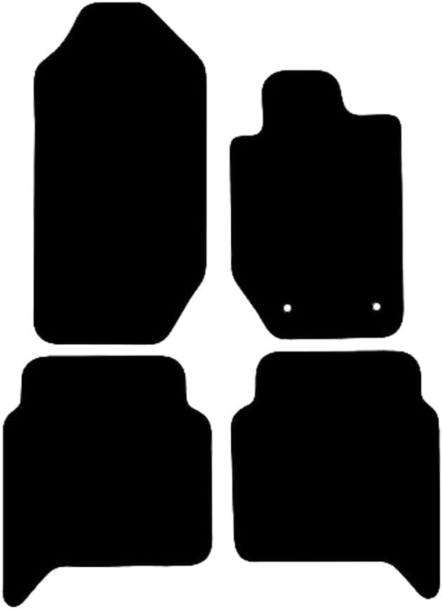 Premium Tailored Car Mat for FORD Ranger 2012 Onwards (P375) Front & Rear, Anti-Slip, All-Weather Car Mats, Easy to Clean Custom Fit 4-Pieces Set
