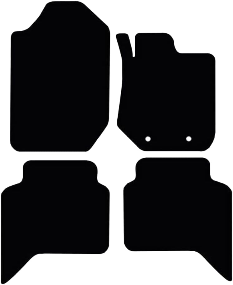 Premium Tailored Car Mat for FORD Ranger 2012 Onwards Front & Rear, Anti-Slip, All-Weather Car Mats, Easy to Clean Custom Fit 4-Pieces Set