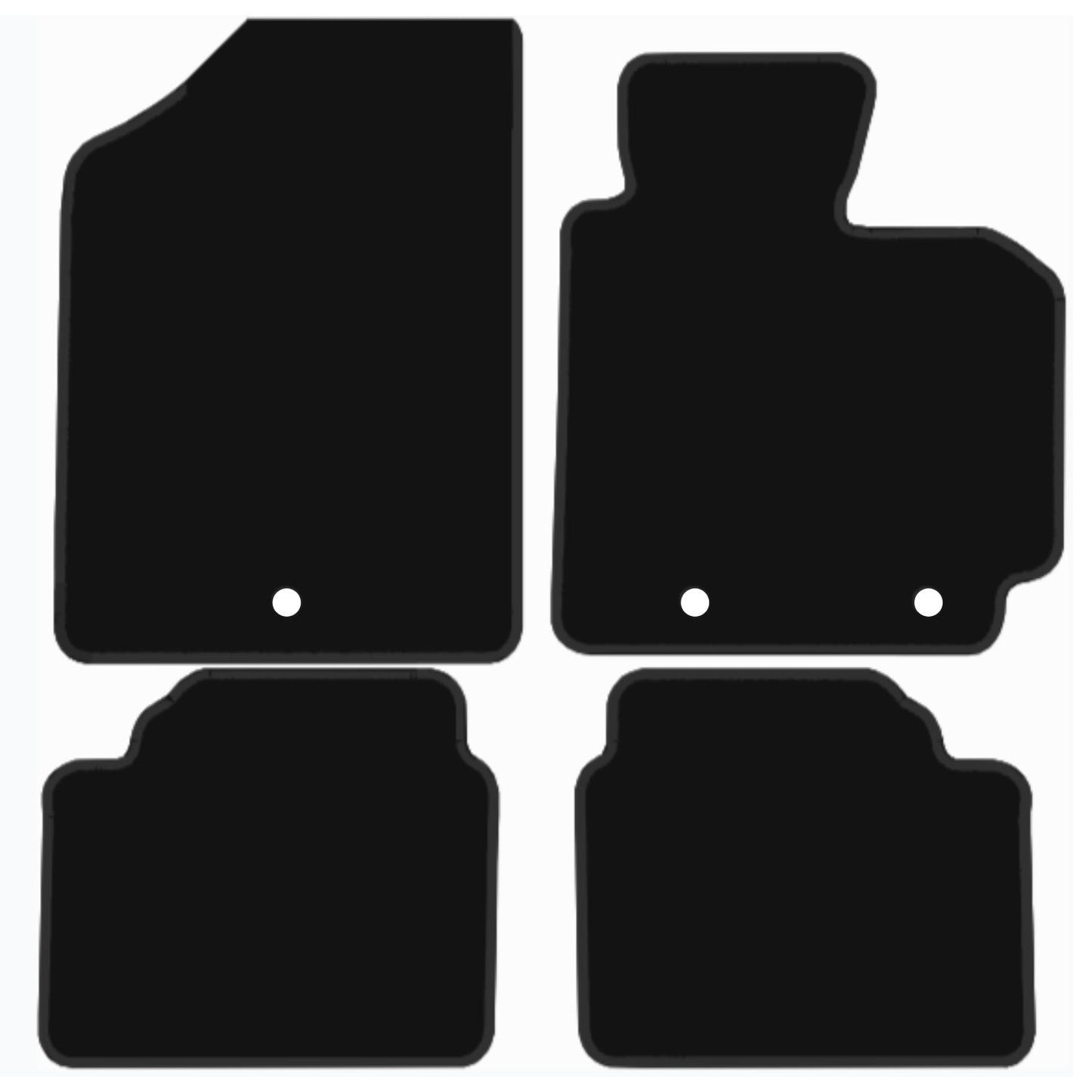 Premium Tailored Car Mat for HYUNDAI Veloster 2012-2018 Front & Rear, Anti-Slip, All-Weather Car Mats, Easy to Clean Custom Fit 4-Pieces Set
