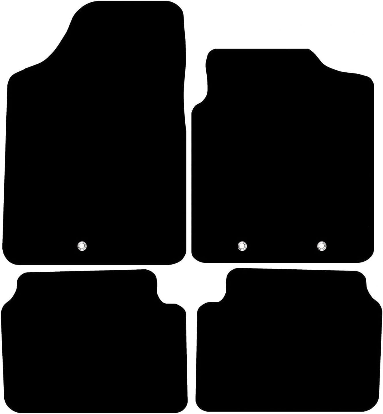 Premium Tailored Car Mat for HYUNDAI i-10 2007-2013 Front & Rear, Anti-Slip, All-Weather Car Mats, Easy to Clean Custom Fit 4-Pieces Set