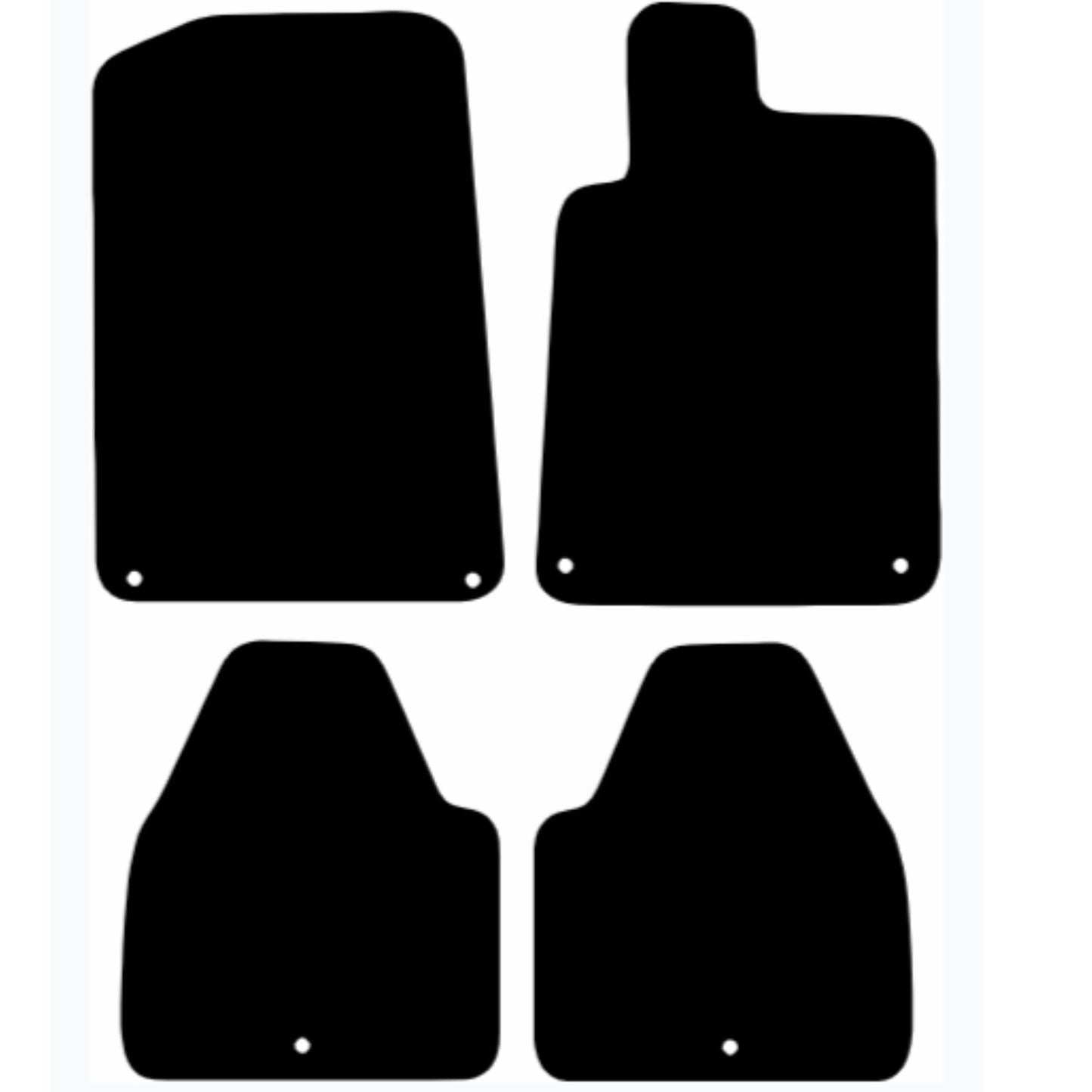 Premium Tailored Car Mat for PEUGEOT 607 1999-2010 Front & Rear, Anti-Slip, All-Weather Car Mats, Easy to Clean Custom Fit 4-Pieces Set