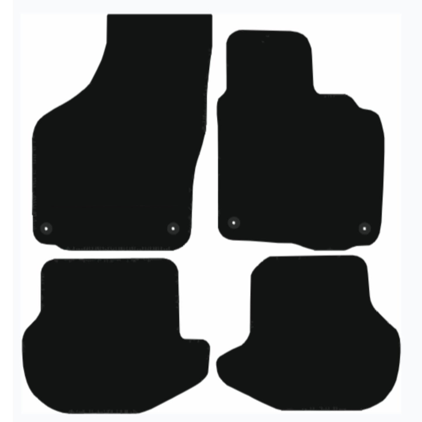 Premium Tailored Car Mat for VOLKSWAGEN EOS 2006-2015 Front & Rear, Anti-Slip, All-Weather Car Mats, Easy to Clean Custom Fit 4-Pieces Set