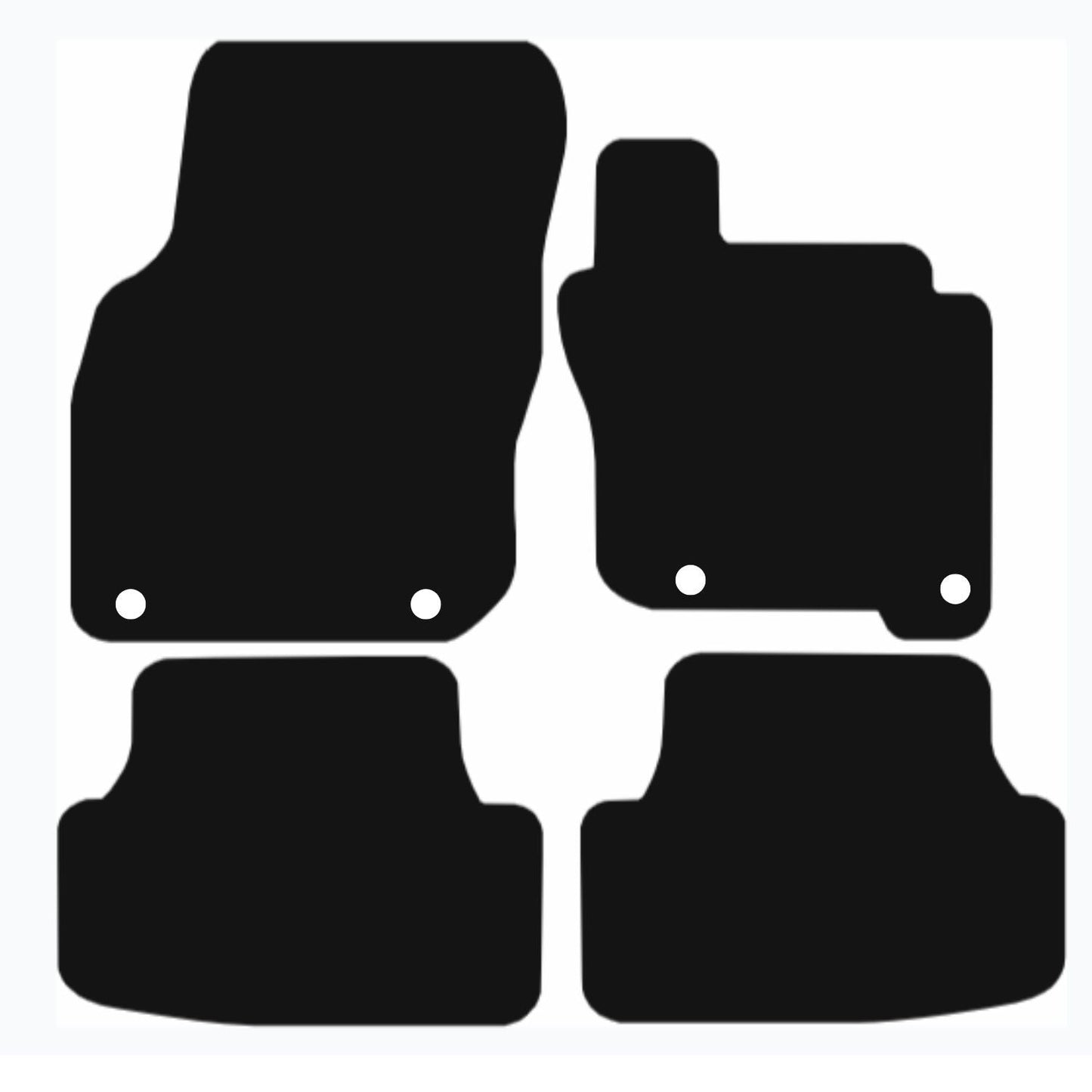 Premium Tailored Car Mat for VOLKSWAGEN GOLF MK8 2019-ON MILD HYBRID Front & Rear, Anti-Slip, All-Weather Car Mats, Easy to Clean Custom Fit 4-Pieces Set