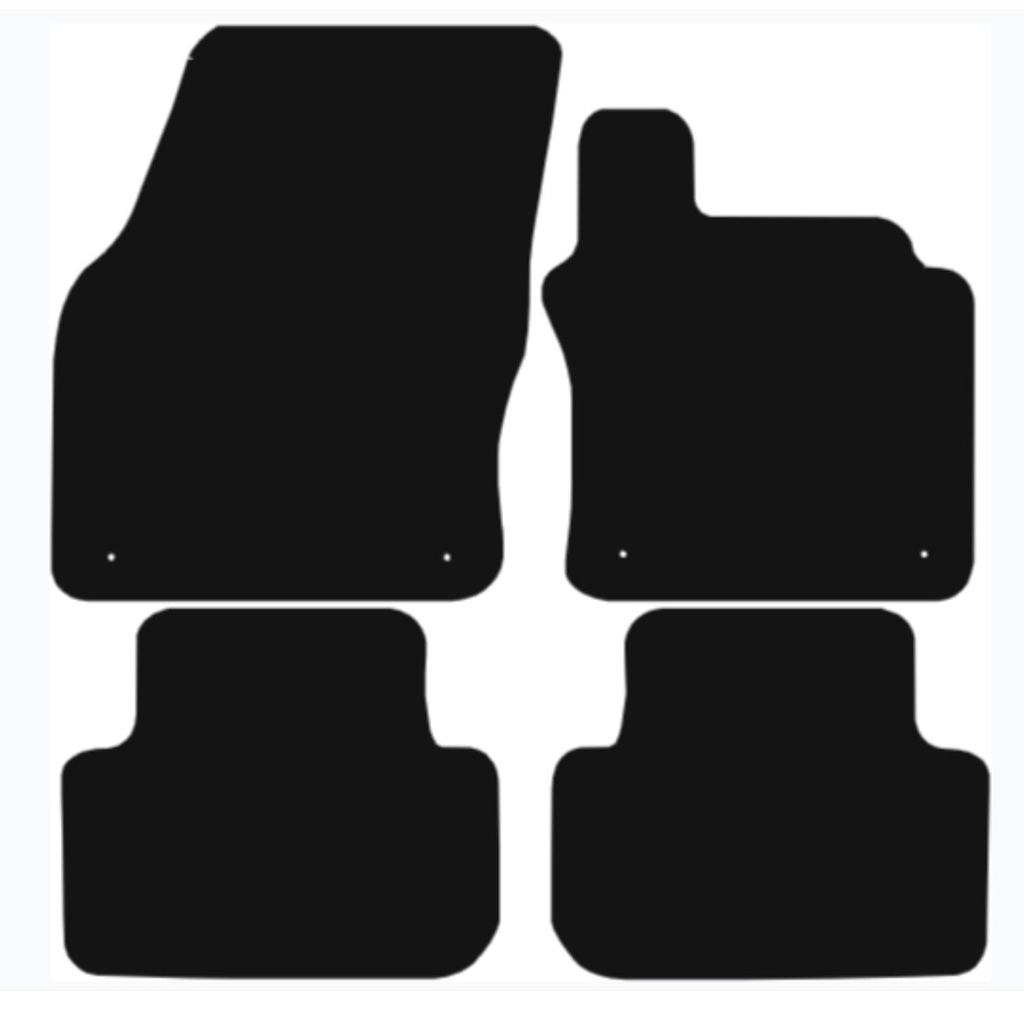 Premium Tailored Car Mat for VOLKSWAGEN Golf 2014-2020 SV Front & Rear, Anti-Slip, All-Weather Car Mats, Easy to Clean Custom Fit 4-Pieces Set
