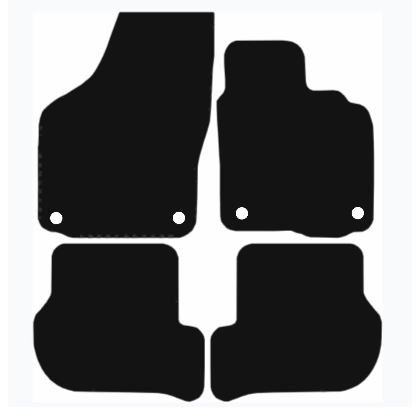 Premium Tailored Car Mat for VOLKSWAGEN Golf MK6 2008-2012 Front & Rear, Anti-Slip, All-Weather Car Mats, Easy to Clean Custom Fit 4-Pieces Set