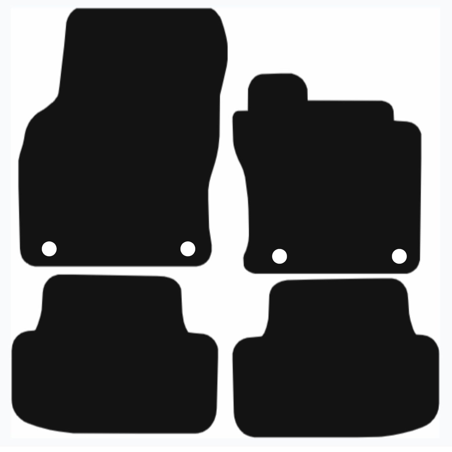 Premium Tailored Car Mat for VOLKSWAGEN Golf Mk8 2019-Onwards Front & Rear, Anti-Slip, All-Weather Car Mats, Easy to Clean Custom Fit 4-Pieces Set