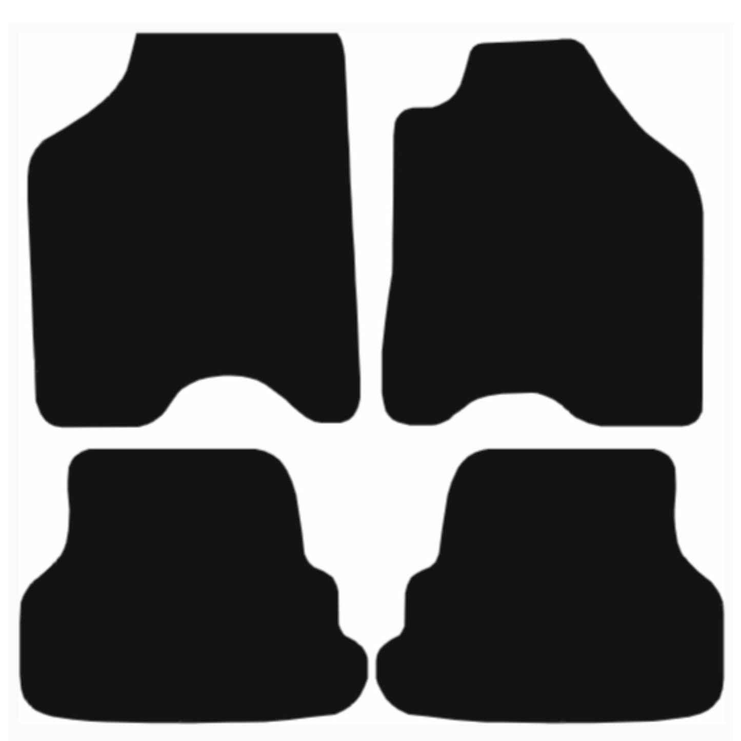 Premium Tailored Car Mat for VOLKSWAGEN Lupo 1999-2005 No Clips Front & Rear, Anti-Slip, All-Weather Car Mats, Easy to Clean Custom Fit 4-Pieces Set
