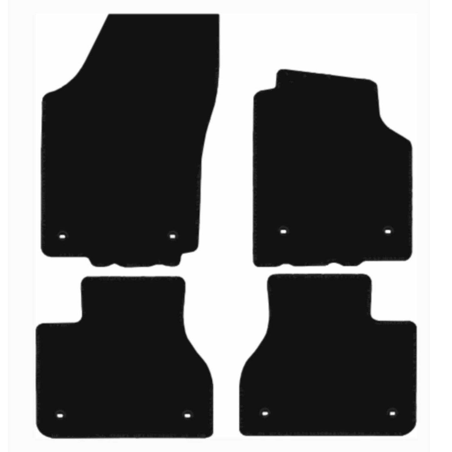 Premium Tailored Car Mat for VOLKSWAGEN Pheaton 2003-2008 swb Front & Rear, Anti-Slip, All-Weather Car Mats, Easy to Clean Custom Fit 4-Pieces Set