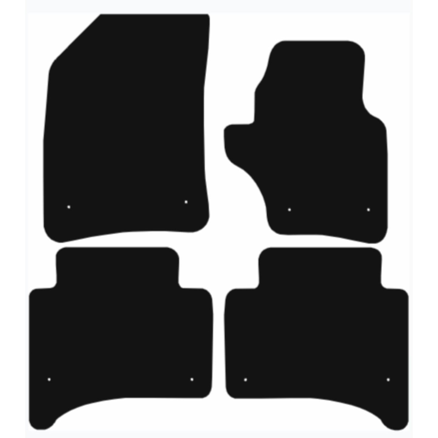 Premium Tailored Car Mat for VOLKSWAGEN Touareg 2010-2012 Front & Rear, Anti-Slip, All-Weather Car Mats, Easy to Clean Custom Fit 4-Pieces Set