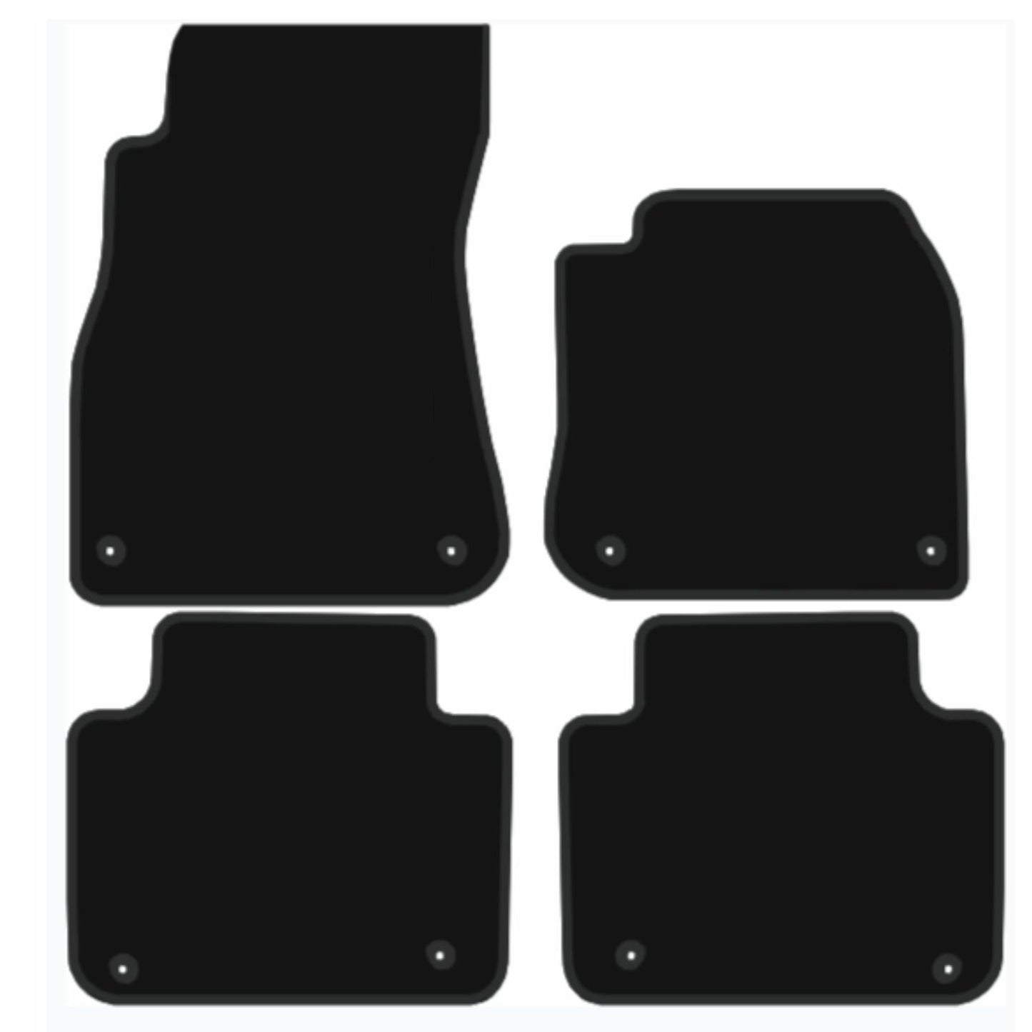 Premium Tailored Car Mat for VOLKSWAGEN Touareg 2018-Onwards Front & Rear, Anti-Slip, All-Weather Car Mats, Easy to Clean Custom Fit 4-Pieces Set