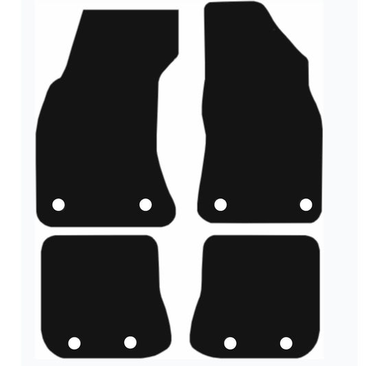 Premium Tailored Car Mat for AUDI A4 1997-2000, 8 Clip Version Front & Rear, Anti-Slip, All-Weather Car Mats, Easy to Clean Custom Fit 4-Pieces Set