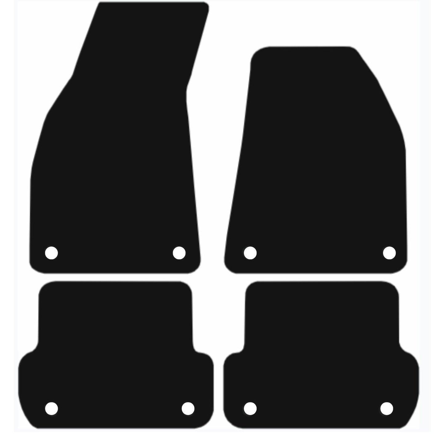 Premium Tailored Car Mat for AUDI A4 2006-2008 Front & Rear, Anti-Slip, All-Weather Car Mats, Easy to Clean Custom Fit 4-Pieces Set