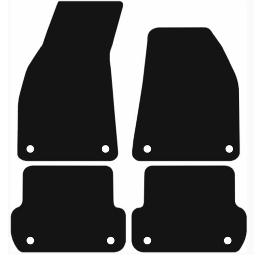 Premium Tailored Car Mat for AUDI A4 2006-2008 Front & Rear, Anti-Slip, All-Weather Car Mats, Easy to Clean Custom Fit 4-Pieces Set