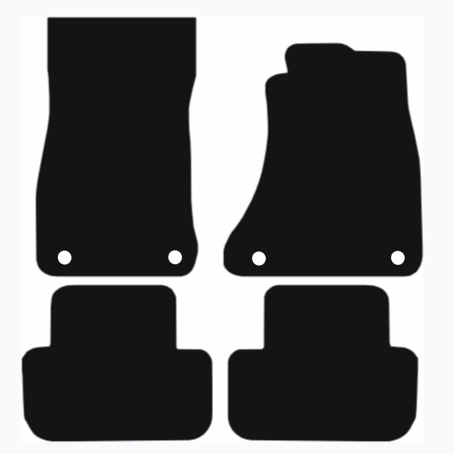 Premium Tailored Car Mat for AUDI A4 2008-2015 Front & Rear, Anti-Slip, All-Weather Car Mats, Easy to Clean Custom Fit 4-Pieces Set