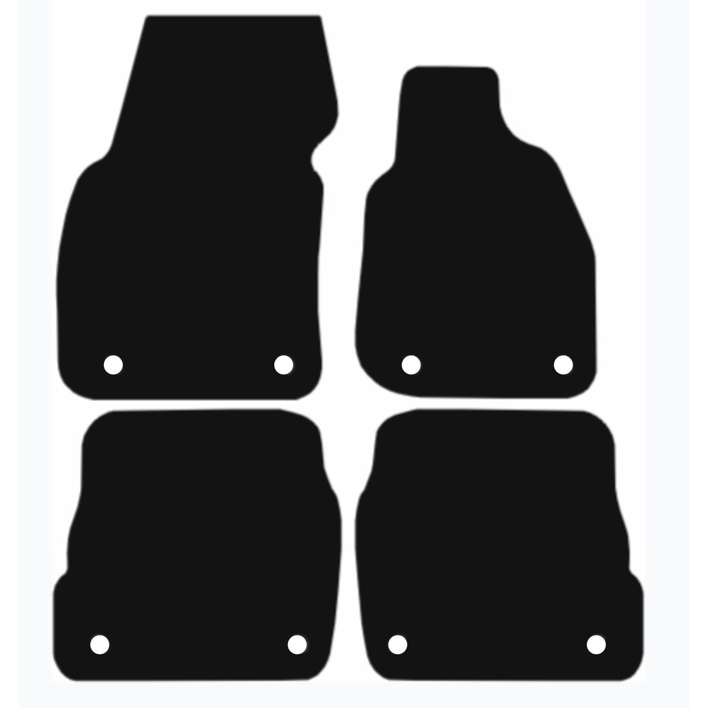 Premium Tailored Car Mat for AUDI A6 Allroad 1999-2005 Front & Rear, Anti-Slip, All-Weather Car Mats, Easy to Clean Custom Fit 4-Pieces Set