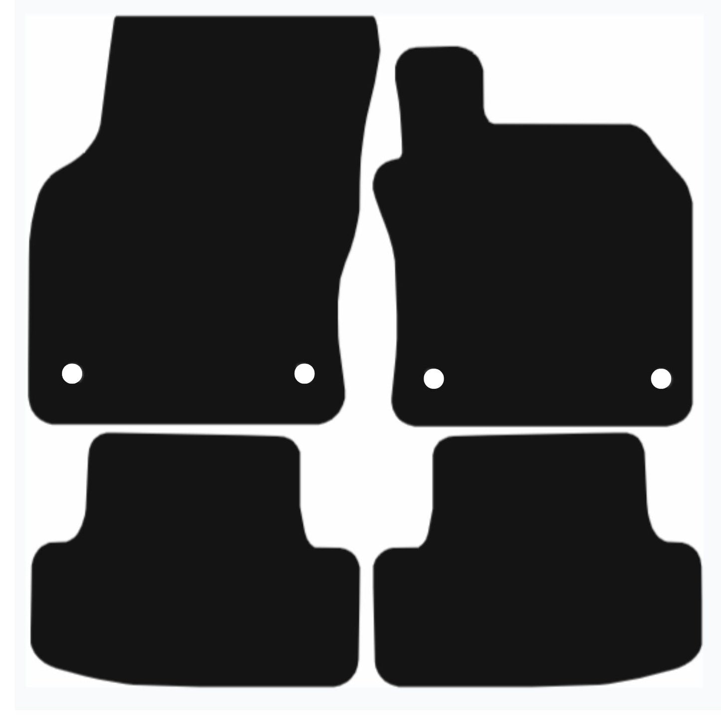 Premium Tailored Car Mat for AUDI Q2 2016-Onwards Front & Rear, Anti-Slip, All-Weather Car Mats, Easy to Clean Custom Fit 4-Pieces Set