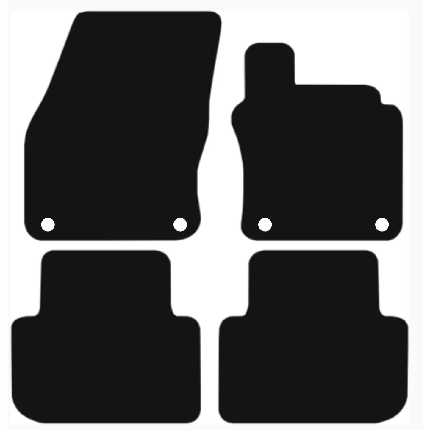 Premium Tailored Car Mat for AUDI Q7 2016-Present Front & Rear, Anti-Slip, All-Weather Car Mats, Easy to Clean Custom Fit 4-Pieces Set