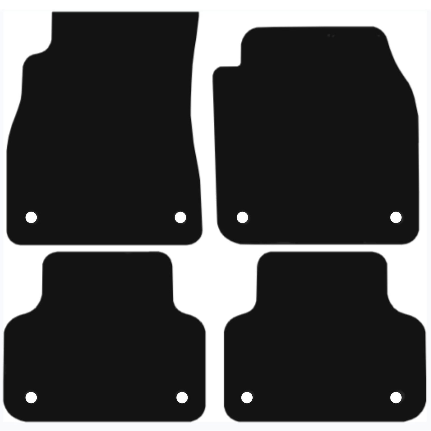 Premium Tailored Car Mat for AUDI Q8 2018-Present Front & Rear, Anti-Slip, All-Weather Car Mats, Easy to Clean Custom Fit 4-Pieces Set