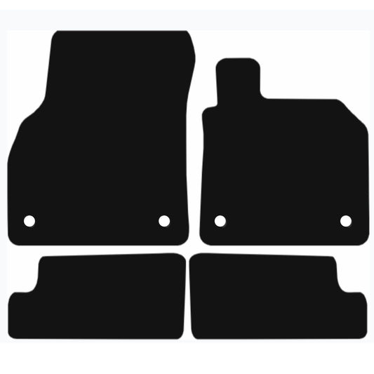 Premium Tailored Car Mat for AUDI TT 2014-Present Front & Rear, Anti-Slip, All-Weather Car Mats, Easy to Clean Custom Fit 2-Pieces Set