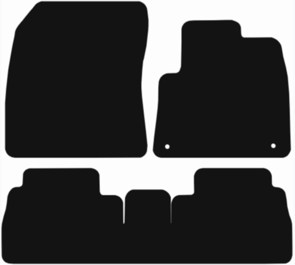 CITROEN Berlingo 2019-Onwards  Tailored Fit Car Floor Mats Front & Rear With Non-Slip Backing, All-Weather Protection, Easy to Clean Perfect Fit 3-Pieces Set