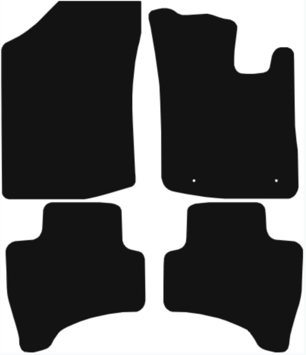CITROEN C1 2012-2014, 2 Clip version Tailored Fit Car Floor Mats Front & Rear With Non-Slip Backing, All-Weather Protection, Easy to Clean Perfect Fit 4-Pieces Set