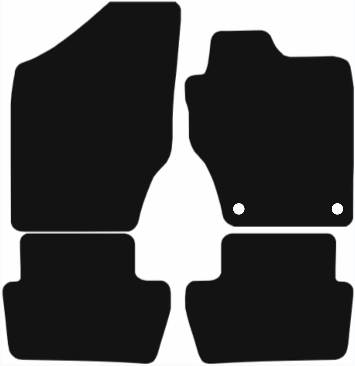 CITROEN C4 & DS4 2011-2020 Tailored Fit Car Floor Mats Front & Rear With Non-Slip Backing, All-Weather Protection, Easy to Clean Perfect Fit 4-Pieces Set