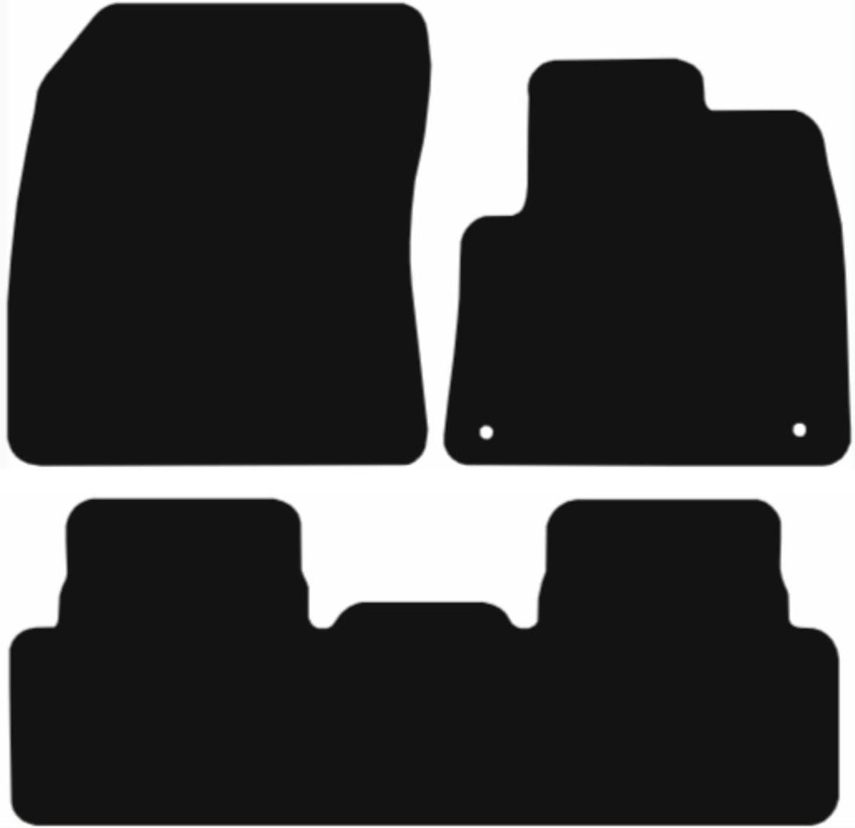 CITROEN C5 2017-Onwards Aircross Tailored Fit Car Floor Mats Front & Rear With Non-Slip Backing, All-Weather Protection, Easy to Clean Perfect Fit 3-Pieces Set
