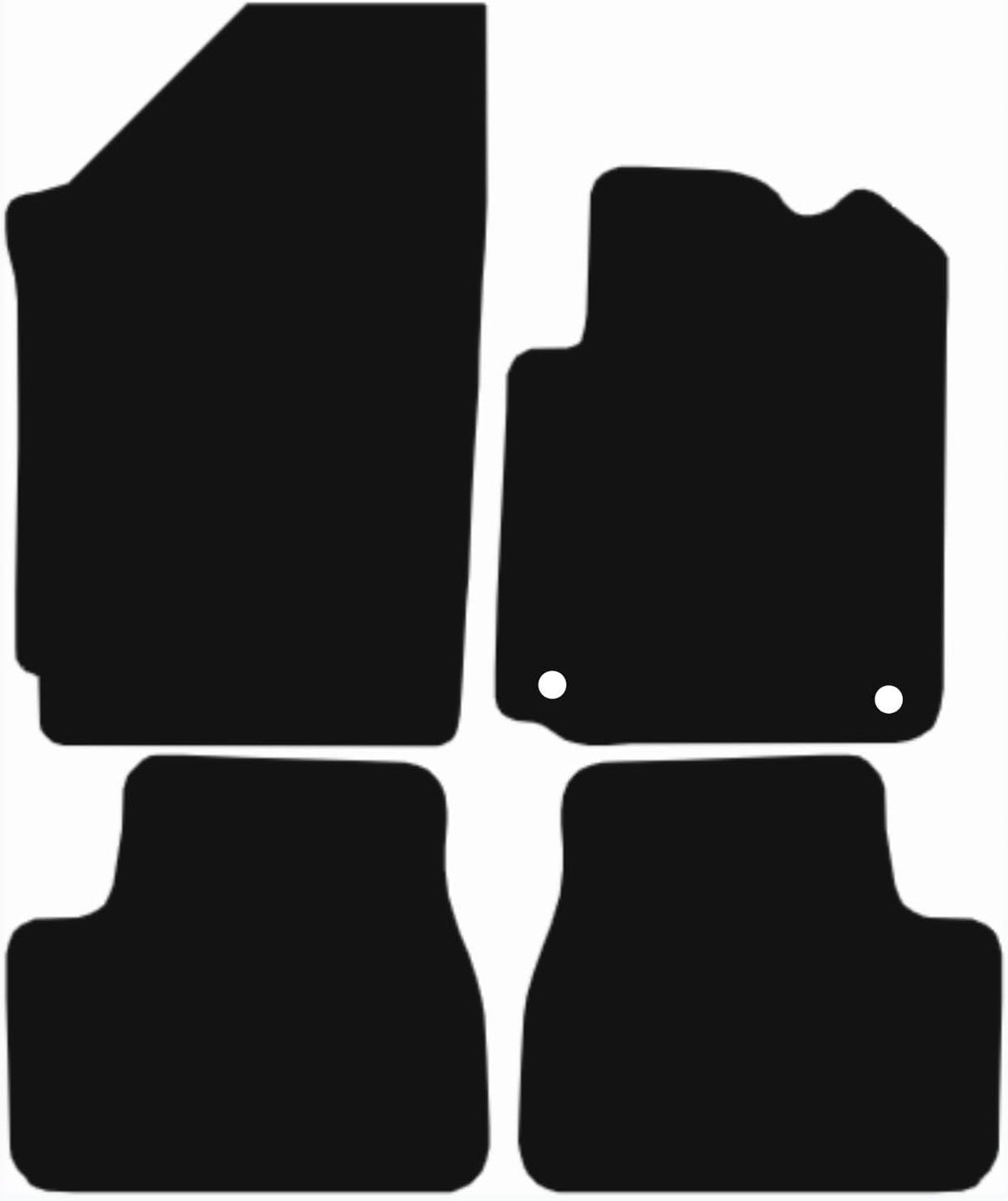 CITROEN Ds3 2010-2016 Tailored Fit Car Floor Mats Front & Rear With Non-Slip Backing, All-Weather Protection, Easy to Clean Perfect Fit 4-Pieces Set