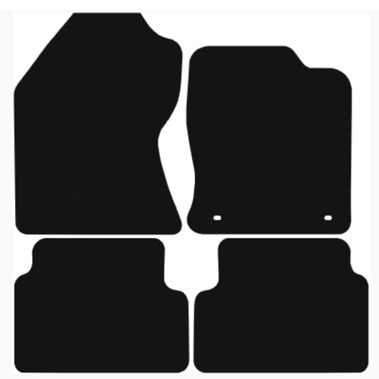Premium Tailored Car Mat for FORD Focus 1998-2004 with Oem Hole Front & Rear, Anti-Slip, All-Weather Car Mats, Easy to Clean Custom Fit 4-Pieces Set