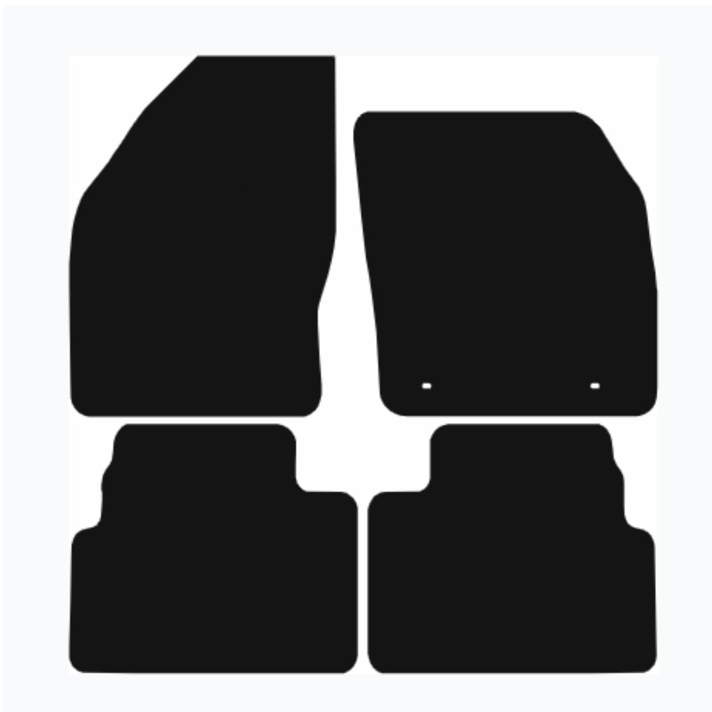 Premium Tailored Car Mat for FORD Kuga 2008-2012, OVAL OEM HOLE Front & Rear, Anti-Slip, All-Weather Car Mats, Easy to Clean Custom Fit 4-Pieces Set