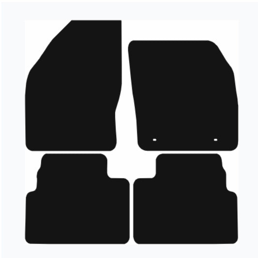 Premium Tailored Car Mat for FORD Kuga 2008-2012, OVAL OEM HOLE Front & Rear, Anti-Slip, All-Weather Car Mats, Easy to Clean Custom Fit 4-Pieces Set