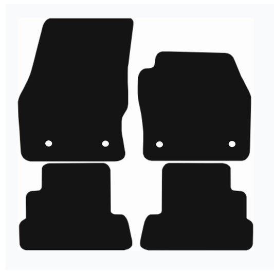 Premium Tailored Car Mat for FORD Kuga 2015-2018 Front & Rear, Anti-Slip, All-Weather Car Mats, Easy to Clean Custom Fit 4-Pieces Set
