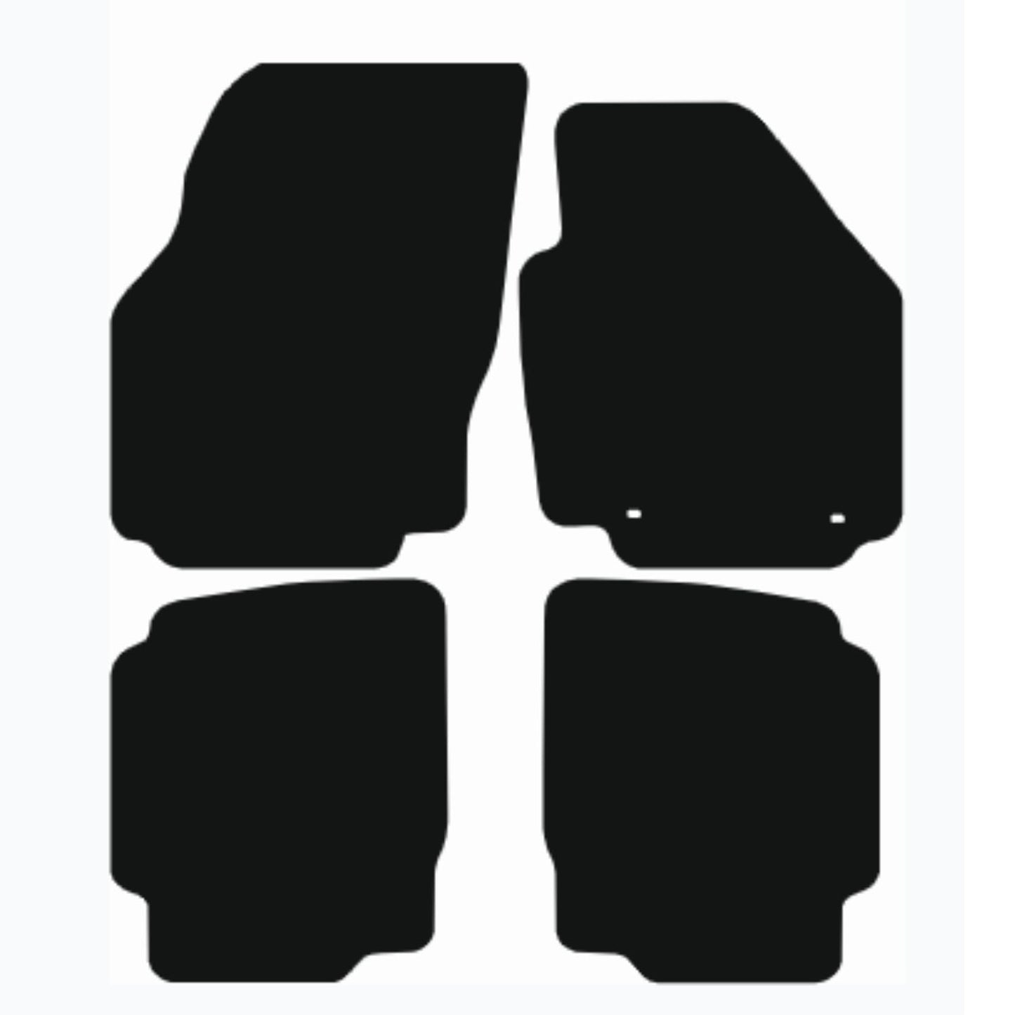 Premium Tailored Car Mat for FORD Mondeo 2007-2012 OVAL CLIP Front & Rear, Anti-Slip, All-Weather Car Mats, Easy to Clean Custom Fit 4-Pieces Set