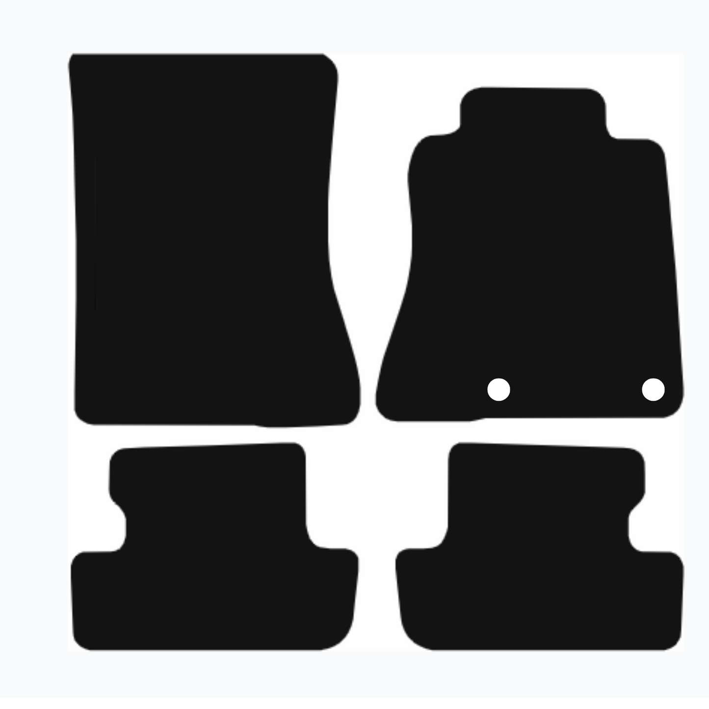Premium Tailored Car Mat for FORD Mustang 2015-Onwards Front & Rear, Anti-Slip, All-Weather Car Mats, Easy to Clean Custom Fit 4-Pieces Set