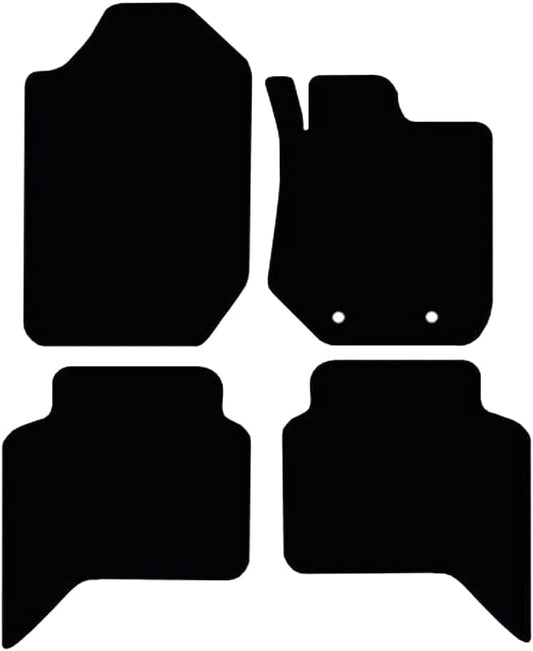 Premium Tailored Car Mat for FORD Ranger 2012 Onwards Front & Rear, Anti-Slip, All-Weather Car Mats, Easy to Clean Custom Fit 4-Pieces Set