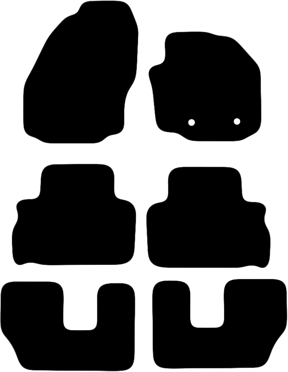 Premium Tailored Car Mat for FORD S Max 2011-2015 7 Seater Front & Rear, Anti-Slip, All-Weather Car Mats, Easy to Clean Custom Fit 6-Pieces Set