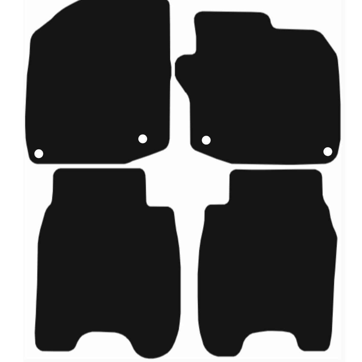 HONDA Civic 2013-2016 Tailored Fit Car Floor Mats Front & Rear With Non-Slip Backing, All-Weather Protection, Easy to Clean Perfect Fit 4-Pieces Set