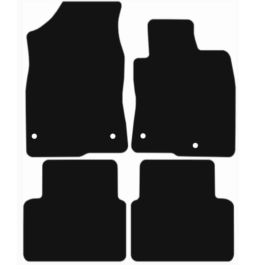 HONDA Civic 2017-2021 Tailored Fit Car Floor Mats Front & Rear With Non-Slip Backing, All-Weather Protection, Easy to Clean Perfect Fit 4-Pieces Set