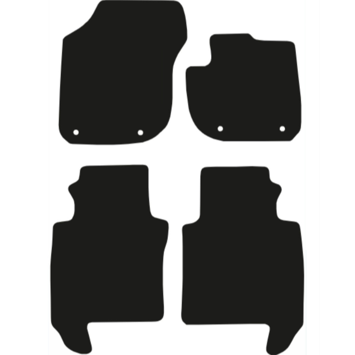 HONDA Hr-V eHEV With Clips 2020-ON Tailored Fit Car Floor Mats Front & Rear With Non-Slip Backing, All-Weather Protection, Easy to Clean Perfect Fit 4-Pieces Set