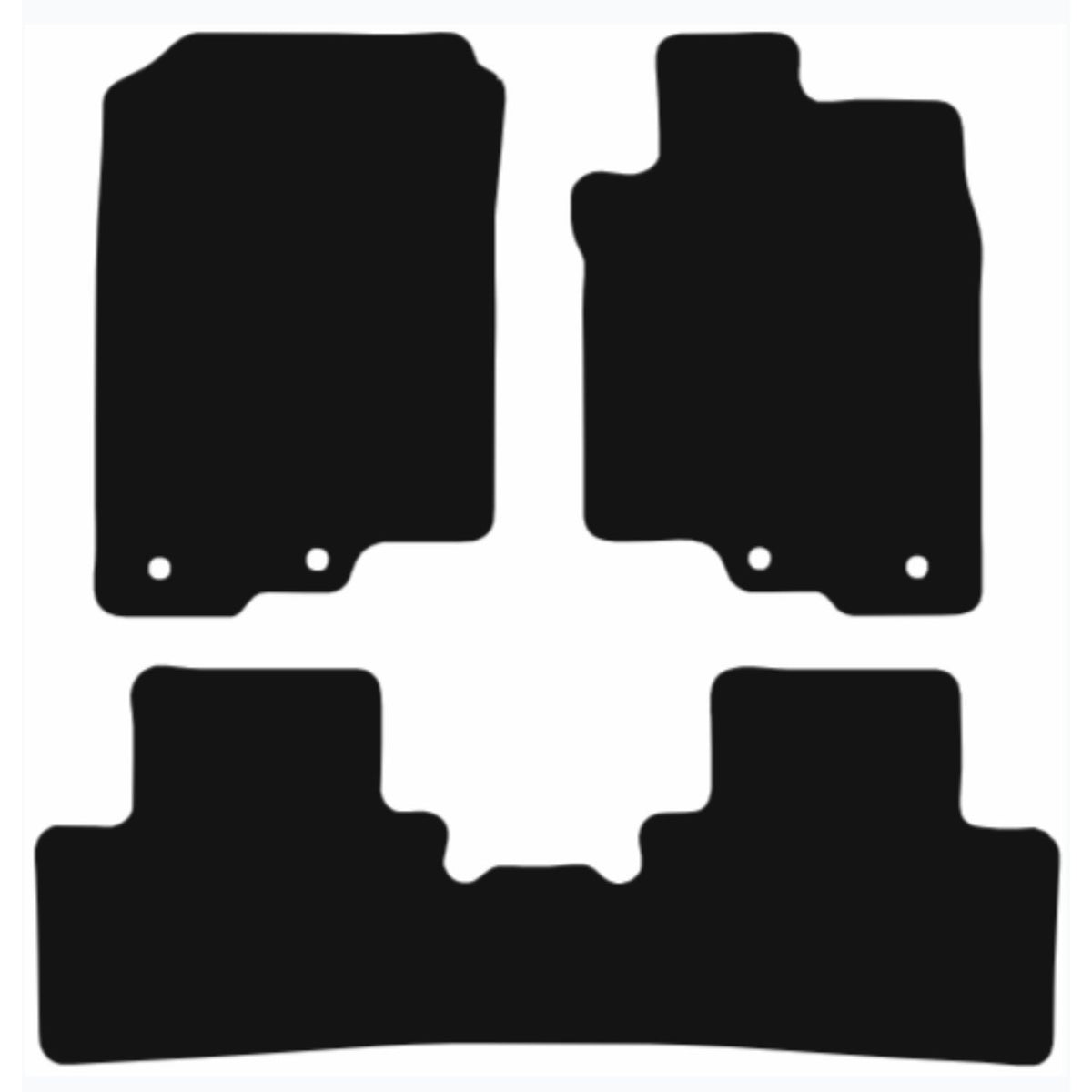 HONDA Insight 2010-2018 Tailored Fit Car Floor Mats Front & Rear With Non-Slip Backing, All-Weather Protection, Easy to Clean Perfect Fit 3-Pieces Set